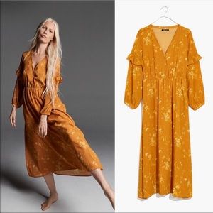 NWT Madewell Ruffle-Sleeve Button Front Dress